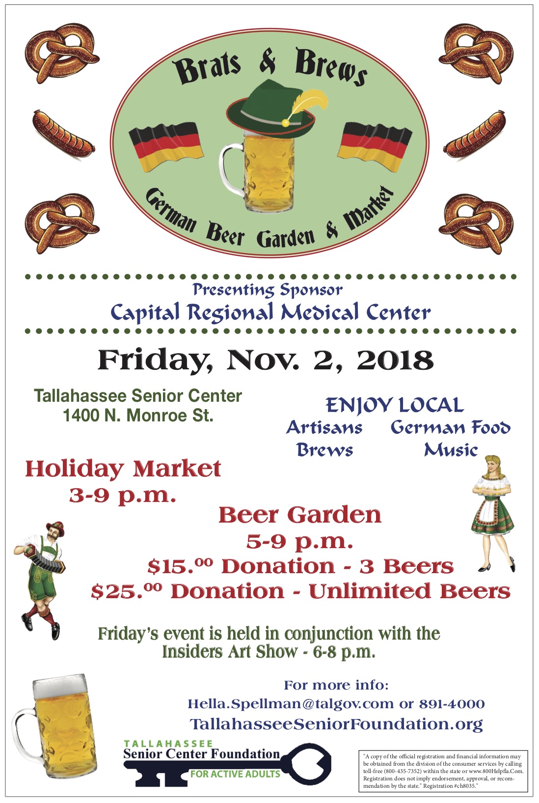 Brats & Brews German Beer Garden & Market Tallahassee Senior Center