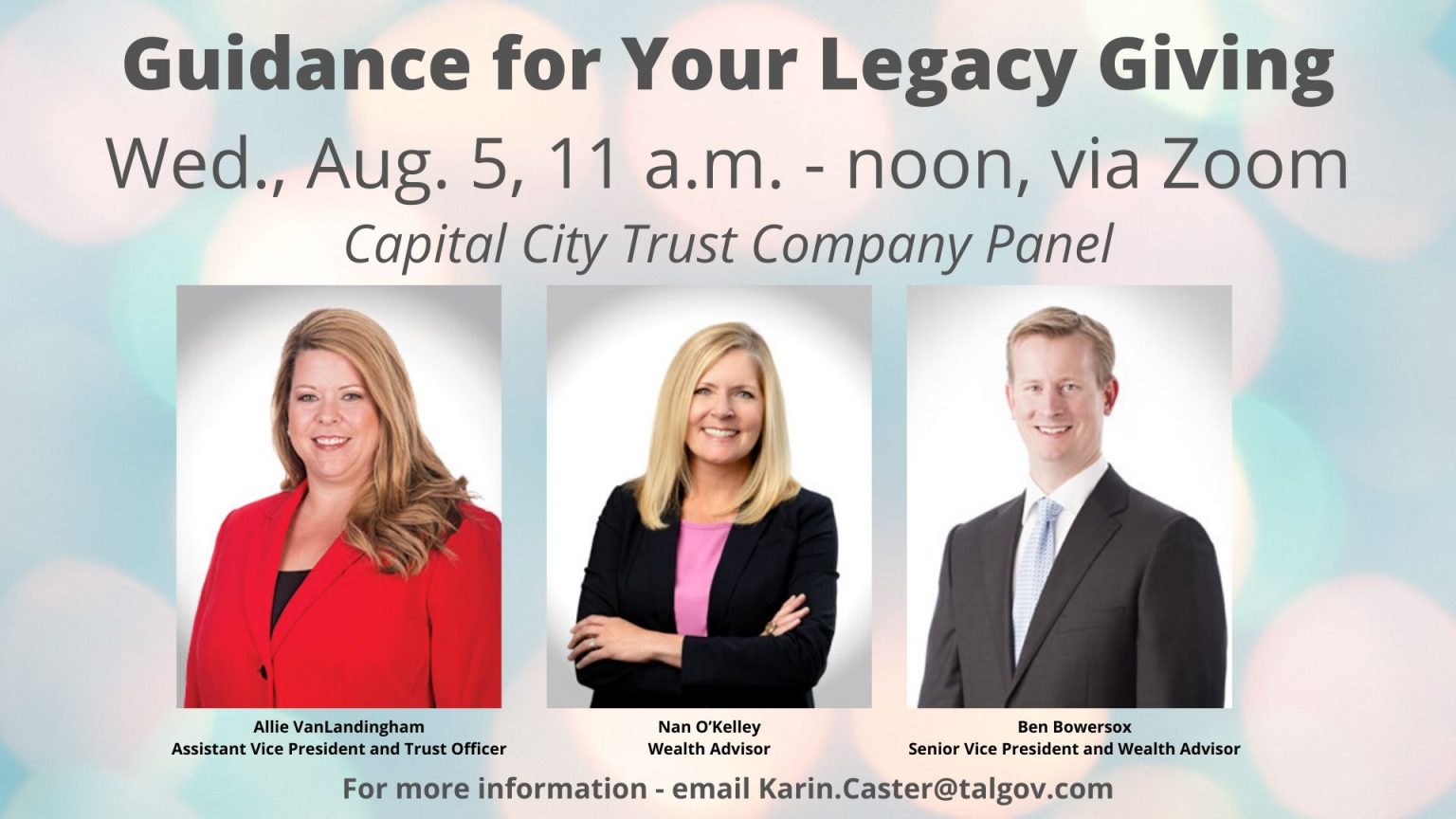 Guidance for Your Legacy Giving - Tallahassee Senior Center Foundation